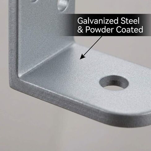 QWORK Heavy-Duty Galvanized Hurricane Condenser Brackets with Screws, 4 Pack 4.25 Inch Universal Tie Down Mounting Kit for Concrete Masonry Pads Corrosion-Resistant Steel Supports for AC Units in Kuwait