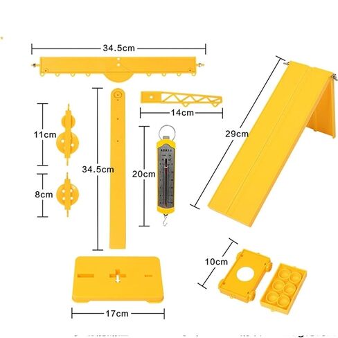 Fixed & Movable Pulley Block Set Mechanical Advantage Demonstrator Physics Force & Kinematics Experiment Kit Simple Machine Learning Accessory for Homeschool & School Science Lab in Saudi Arabia