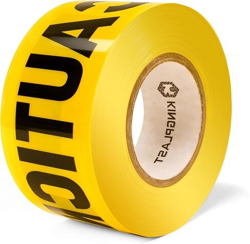 K Kingplast Red Caution Tape Roll, Danger Tape Ribbon Do Not Enter Safety Warning Tape, Safety Warning Construction Barrier Tape, Versatile Hazard Marking for Industrial Site & Halloween Themed Decorations (Red, 1000ft) in Kuwait