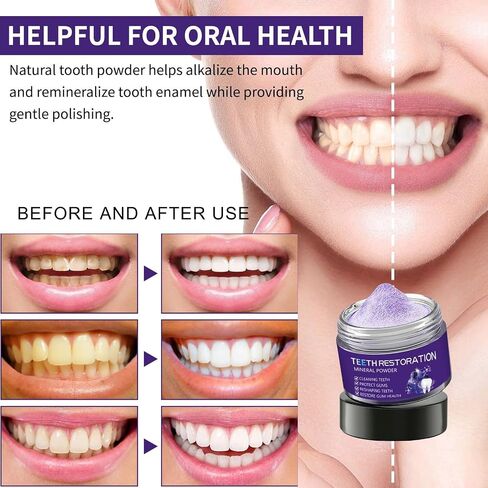 2PCS Mineral Powder for Rooth Restoration, Strengthens Gums, Teeth White Freshens Breath Mineral Powder, Natural Teeth Restoration in Kuwait