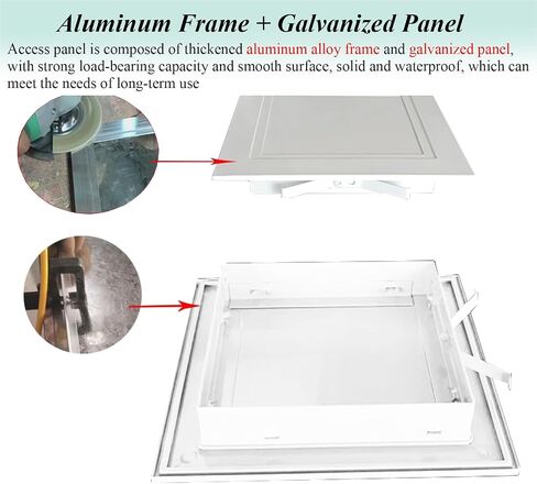 Customizable Access Panel for Drywall - Metal Ceiling Cover, Ideal for Bathroom, Shower, Garage Maintenance, Gray2 25x25cm/9.8x9.8in in Kuwait