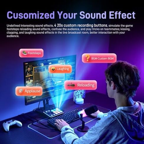 MAONO Podcast Equipment Bundle: Audio Interface and USB/XLR Dynamic Microphone-MaonoCaster G1 NEO+PD200XS Black in Kuwait