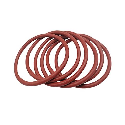 Unifizz سيليكون O - حلقة، OD 8.47 مم معرف 4.87 مم عرض 1.8 مم صناعي O - حلقة للسيارات، ميكانيكي، أحمر، 30 قطعة in Kuwait