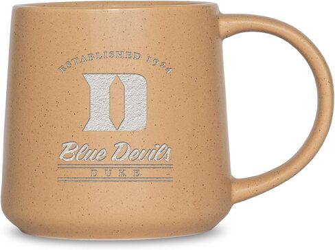 Rico Industries NCAA Duke Blue Devils Sand 16oz Ceramic Taper Mug in Kuwait