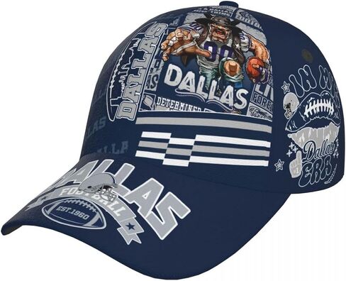Football City Silhouette Baseball Cap Print Adjustable Snapback Hat Game Day for Men Women Fans Gift in Kuwait