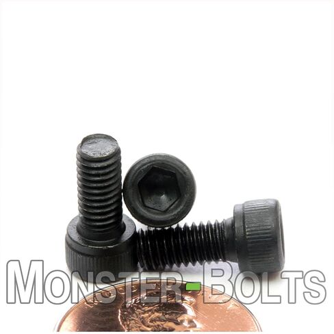 MonsterBolts - براغي رأس بمقبس #8-36 × 3/8 بوصة، ASTM A574، سبائك فولاذية، أكسيد أسود، 10 عبوات in Kuwait