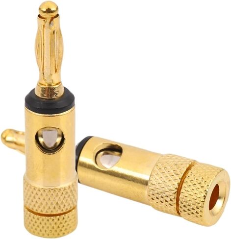 A92Z Gold Plated Banana Plugs 2 Red 2 Black 4Mm 12 Pcs LL68-4BP1 in Kuwait