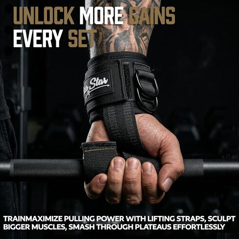 حزام رفع الأثقال مع حلقة على شكل حرف D، أشرطة رفع، أشرطة معصم غير قابلة للانزلاق لرفع الأثقال، أساور معصم لصالات الألعاب الرياضية، أساور رفع لآلات الكابلات in Kuwait