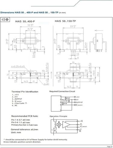 HAIS200-P محول تأثير الاستشعار الحالي 200A حلقة مفتوحة in Kuwait