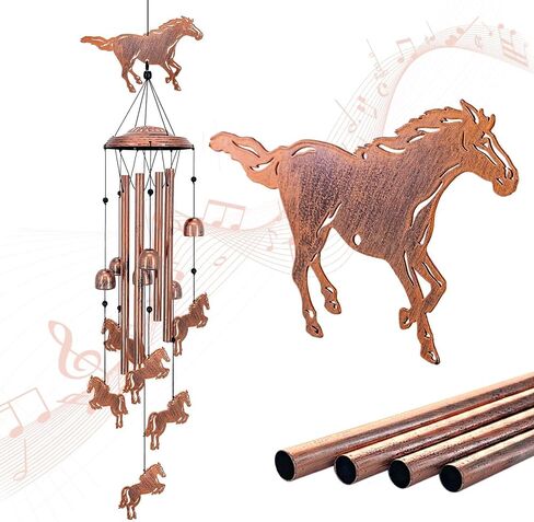 Horse Wind Chimes for Outside,Horse Gifts for Women Men/Memorial Gift/Sympathy Gift/Birthday Gifts Metal windchimes Outdoors/Indoors,Garden Decor,Patio,Home,Porch,Yard Decorations in Kuwait
