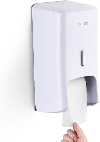 Commercial Twin Jumbo Toilet Tissue Dispenser, 5.9" Double Toilet Paper Roll Holder Wall Mount, Industrial Tissue Dispenser with Key Lock,Tissue Holder with Dual Dispenser for Bathroom,Office,School in Kuwait
