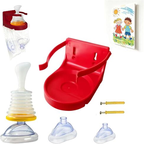 Suction Rescue Device Holder, Choking Rescue Device Holder for Lifevac Anti Choking Device, First Aid Kit Holder, Quick-Release, Easy to Install in Kuwait