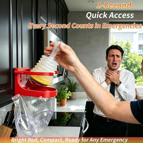 Suction Rescue Device Holder, Choking Rescue Device Holder for Lifevac Anti Choking Device, First Aid Kit Holder, Quick-Release, Easy to Install in Kuwait