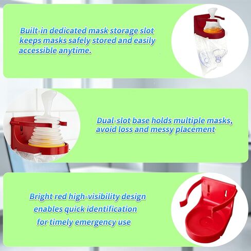 Suction Rescue Device Holder, Choking Rescue Device Holder for Lifevac Anti Choking Device, First Aid Kit Holder, Quick-Release, Easy to Install in Kuwait
