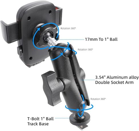 xik Kayak Track Phone Holder Mount with T-Bolt Base Ball in Kuwait