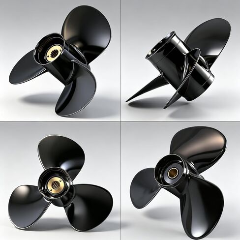 Aluminum Outboard Propeller for Mercury Mariner 25-70 HP Engines (Standard Gearcase), 13 Spline Tooth, Right Hand Boat Motor Prop (Replaces 48-Series) in Kuwait