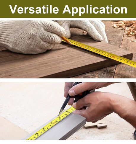 2 Pack Adhesive Tape Measure, Adhesive Measuring Tape 78-Inch / 200Cm with 1/2-Inch Marks, Right-to-Left Reading for Woodworking, Saw, Drafting Table (Yellow) in Kuwait