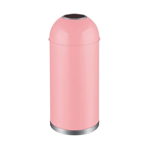 Stainless Steel Trash Can with Lid Open Top Trash Bin, Industrial Metal Trash Enclosure, Detachable Inside Cabinet, Commercial Garbage Bin for Hotel, Patios, Cafés, Parks (Color : Pink, Size : 35L) in Kuwait