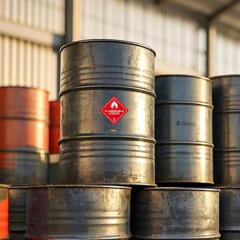 500 قطعة من ملصقات السوائل القابلة للاشتعال من فئة المخاطر 3 مقاس 4 × 4 بوصة | متوافق مع DOT Hazmat، فينيل، ذاتي اللصق، التصاق قوي، ملصقات أمان للشحن والتعامل مع وسائل النقل والتخزين in Kuwait