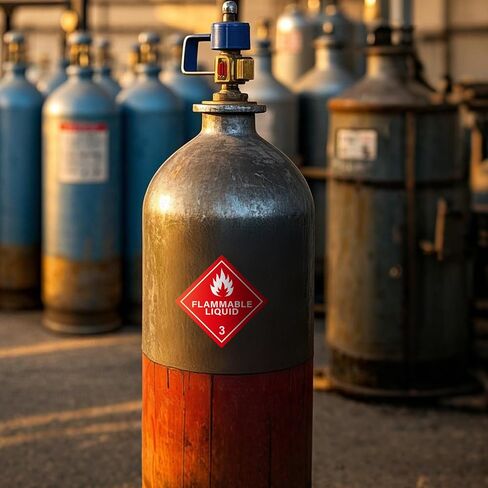 500 قطعة من ملصقات السوائل القابلة للاشتعال من فئة المخاطر 3 مقاس 4 × 4 بوصة | متوافق مع DOT Hazmat، فينيل، ذاتي اللصق، التصاق قوي، ملصقات أمان للشحن والتعامل مع وسائل النقل والتخزين in Kuwait