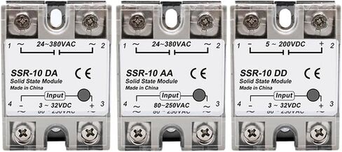 10 قطعة SSR-DA/AA/DD 10A 25A 40A 50A 60A 80A 100A مرحلة واحدة وحدة تتابع الحالة الصلبة (10 قطعة SSR-100A) in Kuwait