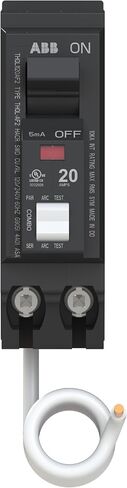 ABB Q-Line® THQL1120AF2 قاطع دائرة خطأ القوس • قاطع أحادي القطب 20 أمبير • حماية AFCI • 120/240 فولت تيار متردد • تصنيف المقاطعة 10 kAIC • قاطع التوصيل الإضافي لمراكز التحميل in Kuwait