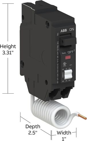 ABB Q-Line® THQL1120AF2 قاطع دائرة خطأ القوس • قاطع أحادي القطب 20 أمبير • حماية AFCI • 120/240 فولت تيار متردد • تصنيف المقاطعة 10 kAIC • قاطع التوصيل الإضافي لمراكز التحميل in Kuwait