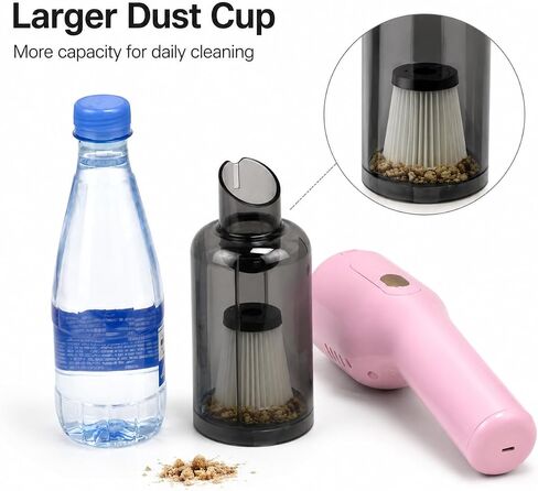 Handheld Vacuum Cordless, 13000Pa Portable Vacuum Cleaner with Large Dust Cup, Rechargeable Hand Vacuum for Home, Sofa, Stairs, Kitchen, Car, Crumbs, Dust, Hair and Everyday Messes, Soft Pink in Kuwait