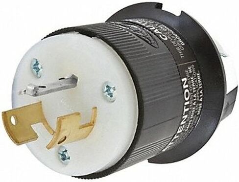 HBL9965C Locking Plug 3 Pole Wire 20 amp 125/250V Black and White in Saudi Arabia