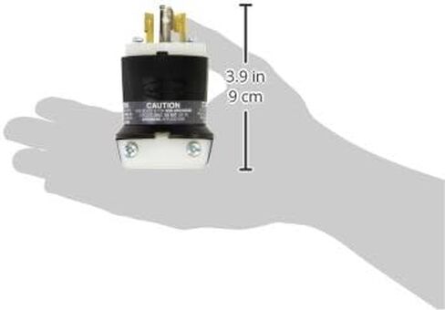 HBL9965C Locking Plug 3 Pole Wire 20 amp 125/250V Black and White in Saudi Arabia