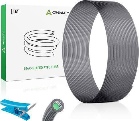 ملحقات الطابعة ثلاثية الأبعاد الرسمية لأنبوب PTFE من Creality، قناة داخلية على شكل نجمة منخفضة المقاومة 4M وتدفق سلس، مقاومة للحرارة حتى 260 درجة مئوية، تنطبق على طابعة FDM ثلاثية الأبعاد in Kuwait
