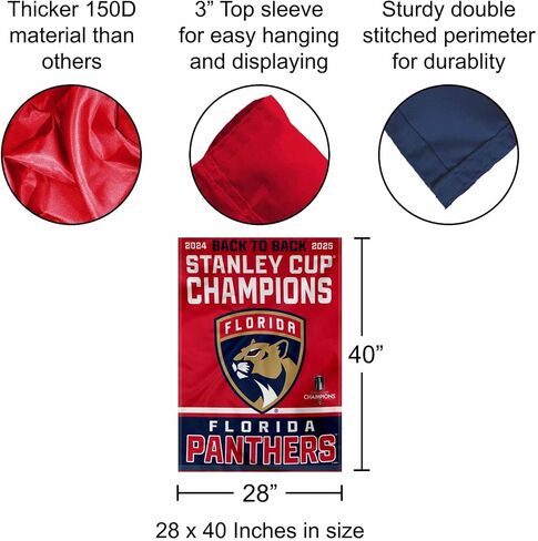 WinCraft Florida Panthers 2025 Stanley Cup Champions Banner Flag in Kuwait