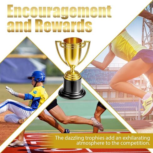 Mini Trophy, 3Pcs Gold Award Cup Plastic Tiny Small Trophy Cups for Sports Tournaments and Parties Winning Prizes in Kuwait