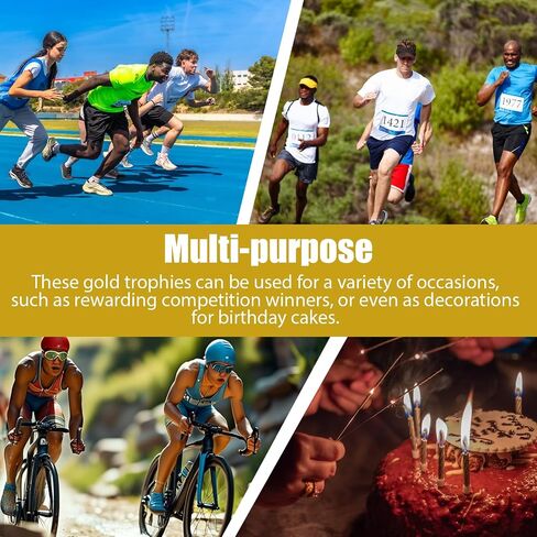 Mini Trophy, 3Pcs Gold Award Cup Plastic Tiny Small Trophy Cups for Sports Tournaments and Parties Winning Prizes in Kuwait