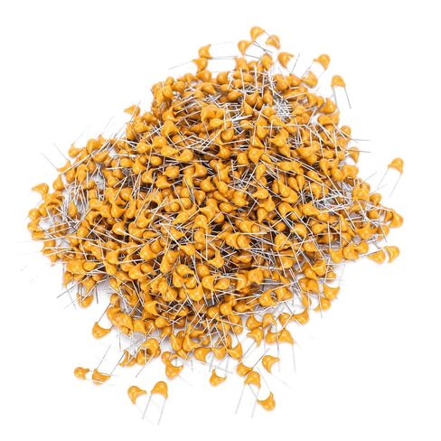 1000Pcs 0.1uF Ceramic Capacitors 5.08mm Pitch – 10% Tolerance 50V Disc Capacitors for Electronic Circuits, Bypass Applications in Kuwait