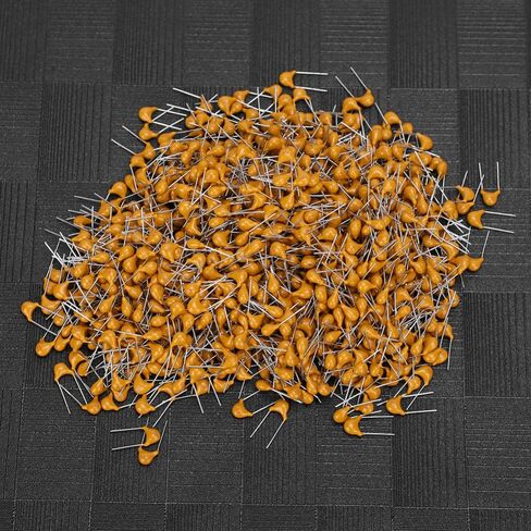 1000Pcs 0.1uF Ceramic Capacitors 5.08mm Pitch – 10% Tolerance 50V Disc Capacitors for Electronic Circuits, Bypass Applications in Kuwait