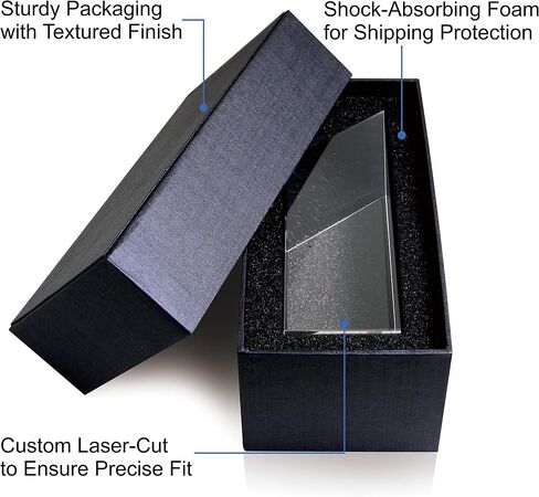 Personalized Crystal Sales Award Trophy – Diamond Shaped Recognition Plaque for Top Salesperson, Custom Engraved with Name & Company – Corporate Gift for Achievement (L - 9") in Kuwait