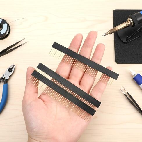 10 قطع مقابس PCB دبوس صف واحد أنثى مقبس رأس لوحة الخبز 1x40P رؤوس لوحة الخبز صف واحد 2.54 مم شريط موصل 1 بوصة دبوس عمودي لدرع النموذج، طول الإبرة 0.43i in Kuwait