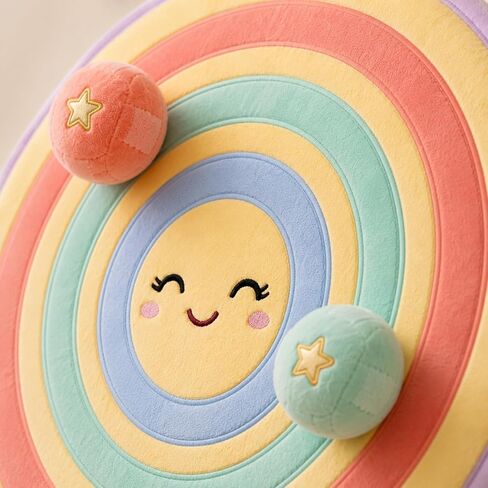 Juju Soft Toss Target Game — Round Fabric Dartboard with Hook-and-Loop Fabric Balls — No-Sharp Indoor Outdoor Aim Game with Kawaii Face in Kuwait