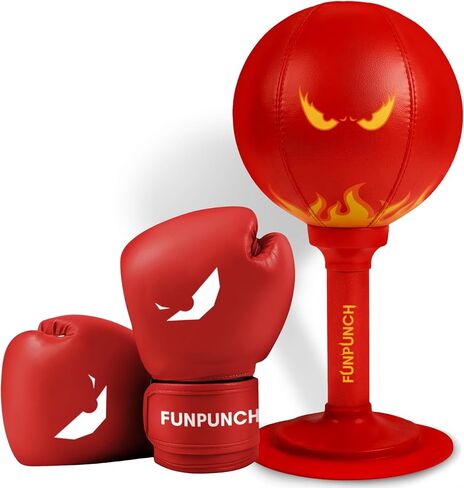 Bundle - Boxing Gloves for Kids and Punching Bag for Kids - Kid Boxing Set in Kuwait