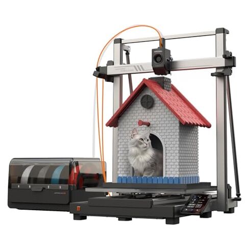 (Bundle Anycubic Kobra 3 Max Combo 3D Printer) Large 3D Printer, Support Multi Color Printing 600mm/s High-Speed Printing 420x420x500mm in Kuwait
