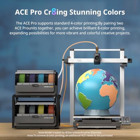(Bundle Anycubic Kobra 3 Max Combo 3D Printer) Large 3D Printer, Support Multi Color Printing 600mm/s High-Speed Printing 420x420x500mm in Kuwait