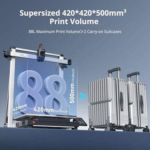 (Bundle Anycubic Kobra 3 Max Combo 3D Printer) Large 3D Printer, Support Multi Color Printing 600mm/s High-Speed Printing 420x420x500mm in Kuwait