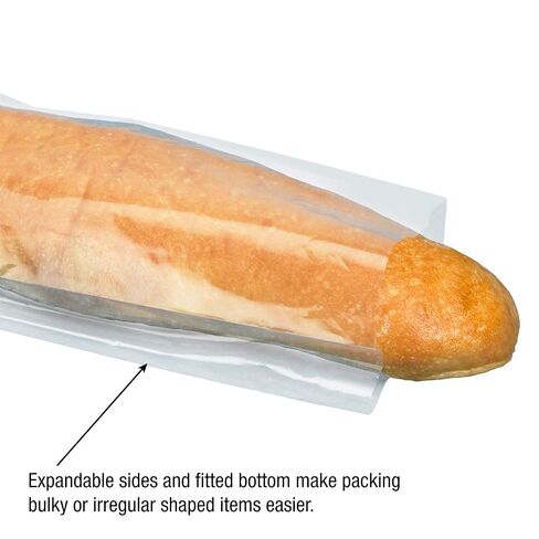 Poly Bag Guy 4 1/2' x 3 1/4' x 13', 1.5 Mil (2000/Case) Expandable Side Gusseted Open Top Crystal Clear Polypropylene Bags in Kuwait