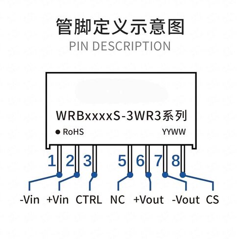 W0503S-3WR3 5V إلى 3.3V DC-DC وحدة الطاقة 3W معزولة إخراج واحد منظم in Kuwait