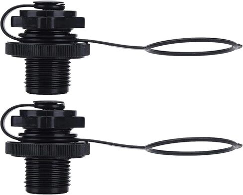 2 Pcs Inflatable Boat Air Valve Replacement, One Way Valve Spiral Air Plugs for Kayak, Dinghy, River Boat, Float Tube Accessories, Leakproof Kayak Plugs for Holes (20mm Thread) in Kuwait
