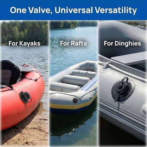 2 Pcs Inflatable Boat Air Valve Replacement, One Way Valve Spiral Air Plugs for Kayak, Dinghy, River Boat, Float Tube Accessories, Leakproof Kayak Plugs for Holes (20mm Thread) in Kuwait