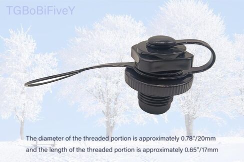 2 Pcs Inflatable Boat Air Valve Replacement, One Way Valve Spiral Air Plugs for Kayak, Dinghy, River Boat, Float Tube Accessories, Leakproof Kayak Plugs for Holes (20mm Thread) in Kuwait