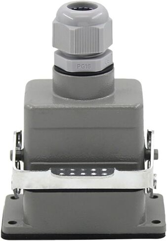 Rectangular Heavy-Duty Connector HDC-HE4 6 10 16 20 24 32 48-core pin 16A Waterproof Aviation Plug Head Side line | 20 Core Top Line in Saudi Arabia