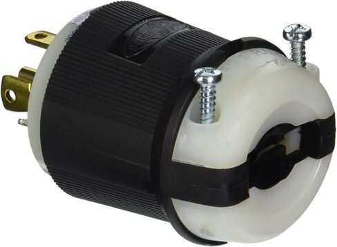 Wiring Device-Plug 120/208VAC 30A L21-30P 4P 5W 3PH Black/White in Saudi Arabia